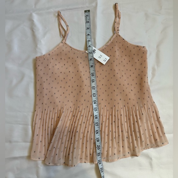 Abercrombie & Fitch Women Spaghetti Strap Pleated Lined Pink Tank Top XS NWT - Picture 9 of 9